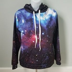Galaxy Print Hoodie NWT